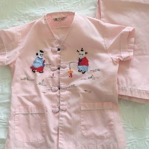 Vintage hand embroidered pajamas